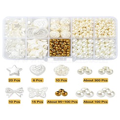 DIY Imitation Pearl Plastic Stretch Bracelet Making Kit&nbsp;DIY-YW0009-04