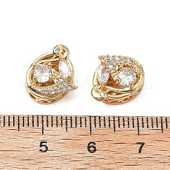Brass Micro Pave Cubic Zirconia Beads&nbsp;KK-A259-09G