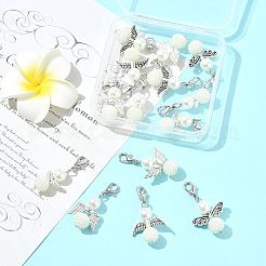 14Pcs 7 Styles ABS Plastic Imitation Pearl Pendant Decorations&nbsp;HJEW-FS00042-02-1
