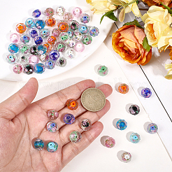 80Pcs 10 Colors Handmade Gold Sand Lampwork Beads&nbsp;LAMP-PA0001-40