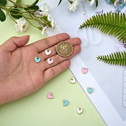 9Pcs 3 Colors Rack Plating Eco-friendly Brass Enamel Charms&nbsp;FIND-SZ0002-45