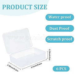 Plastic Card Storage Boxes with Hinged Lids&nbsp;CON-WH20010-05A