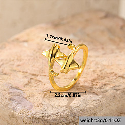 Manta Ray Bohemian Style Alloy Cuff Rings for Women&nbsp;FS-WGCEBC8-01