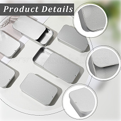 6Pcs Slide Top Tinplate Trinket Storage Boxes&nbsp;CON-SP0001-23F