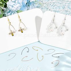 80Pcs 4 Colors Brass Earring Hooks&nbsp;KK-FH0004-45