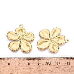 304 Stainless Steel Flower Pendants&nbsp;STAS-T067-30G
