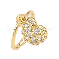 Brass Micro Pave Cubic Zirconia Finger Rings&nbsp;RJEW-C145-05A-G