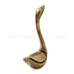 Brass Swan Miniature Figurine Statues&nbsp;KK-S335-08AB