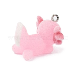Flocky Opaque Resin Pendants&nbsp;RESI-G105-06E