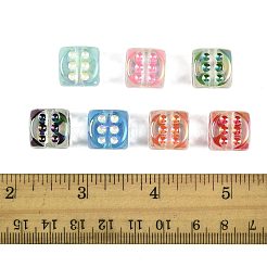 20Pcs UV Plating Transparent Acrylic Beads&nbsp;OACR-FS0002-39