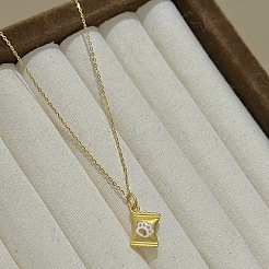 Alloy Enamel Cat Paw Print Candy Pendant Necklaces for Women&nbsp;WG8C641-01