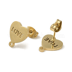 Ion Plating(IP) 304 Stainless Steel Stud Earring Findings&nbsp;STAS-I206-87G