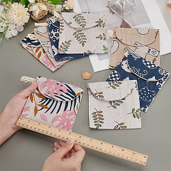8Pcs 4 Styles Printed Cloth Sanitary Napkin Storage Bags&nbsp;AJEW-FG0004-66
