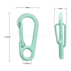 30Pcs 10 Colors Spray Painted Alloy Spring Gate Rings&nbsp;KEYC-CJ0001-03
