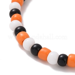 4Pcs 4 Styles Glass Seed & Acrylic & Synthetic Turquoise Skull Beaded Stretch Bracelets Set&nbsp;BJEW-TA00263