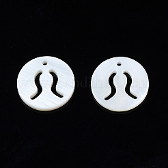 Natural Freshwater Shell Charms&nbsp;SHEL-N027-10G