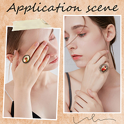 DIY Blank Dome Finger Rings Making Kit&nbsp;DIY-SC0022-23