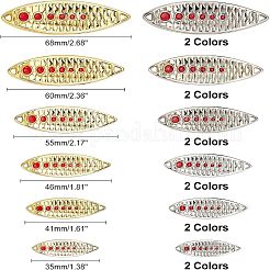12 Pcs 6 Styles Zinc Alloy Fishing Bait Jig Head Spoon Lure&nbsp;FIND-FH0001-61