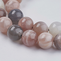 Natural Multi-Moonstone Beads Strands&nbsp;X-G-J157-8mm-06