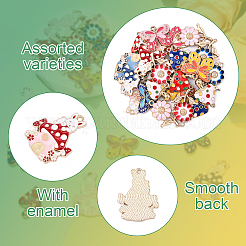 24Pcs 12 Styles Alloy Enamel Pendants&nbsp;ENAM-YW0005-76