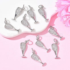 SHEGRACE Brass Clear Cubic Zirconia Pendants&nbsp;XGRQ3K848-525P