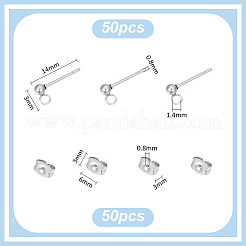 304 Stainless Steel Stud Earring Findings&nbsp;STAS-UN0015-57A