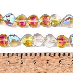 Electroplated Transparent Glass Beads Strand&nbsp;EGLA-A045-01-HP04