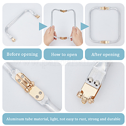 2Pcs Aluminum Purse Frames&nbsp;FIND-CY0001-66