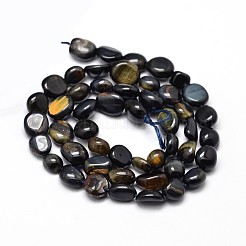 Dyed Natural Tiger Eye Nuggets Beads Strands&nbsp;G-J335-25