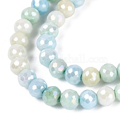 Anti-Tarnish Electroplate Glass Beads Strands&nbsp;EGLA-N027-02A-01