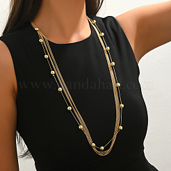 Iron Ball Link Multi-strand Long Necklaces for Women&nbsp;DS7172