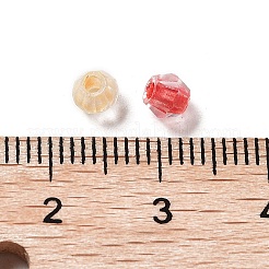 100Pcs Transparent Inside Colours Glass Beads&nbsp;GLAA-P061-01A