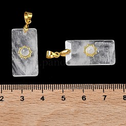 Natural Quartz Crystal Faceted Pendants&nbsp;G-A298-01G-10