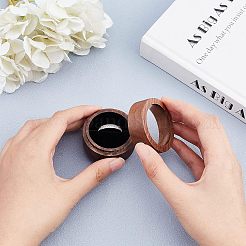 Walnut Wooden Engagement Ring Boxes&nbsp;CON-WH0072-87