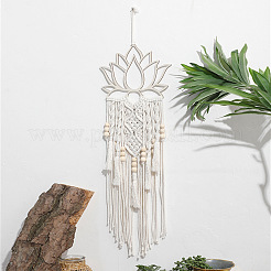 Bohemian Macrame Lotus Wood Wall Hanging Decorations&nbsp;PW-WG80509-01