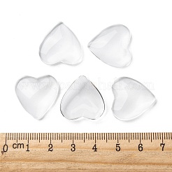 Transparent Glass Heart Cabochons&nbsp;GGLA-R021-20mm