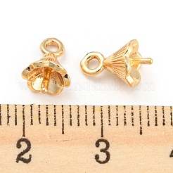 Rack Plating Brass Cup Pearl Peg Bails Pin Pendants&nbsp;KK-P240-01