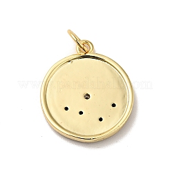 Rack Plating Brass Micro Pave Clear Cubic Zirconia Pendants&nbsp;KK-H431-13G
