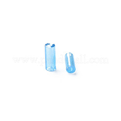 Transparent Colours Luster Glass Bugle Beads&nbsp;SEED-N005-001-A08
