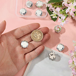 8Pcs Brass Rhinestone Cufflinks&nbsp;BUTT-GL0001-08B