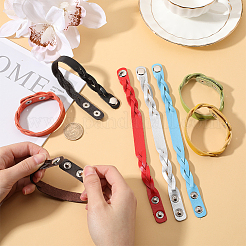 16Pcs 8 Colors Imitation Leather Cord Bracelets Set with Snap Clasps&nbsp;BJEW-GF0001-19