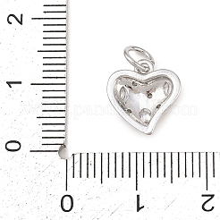 Brass Micro Pave Clear Cubic Zirconia Pendants&nbsp;KK-G544-05P-02