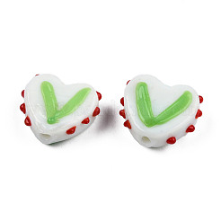 Opaque Handmade Bumpy Lampwork Beads Strands&nbsp;LAMP-T017-20-B03