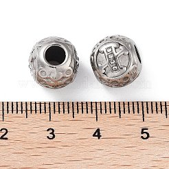 304 Stainless Steel Rhinestone European Beads&nbsp;STAS-A092-10X-P