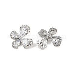 Brass Micro Pave Cubic Zirconia Pendants&nbsp;KK-H078-26P