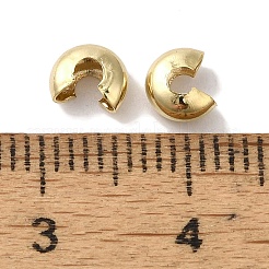 Brass Crimp Bead Cover&nbsp;KK-K383-07E-G