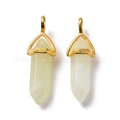 Natural New Jade Pointed Pendants&nbsp;G-K329-38G