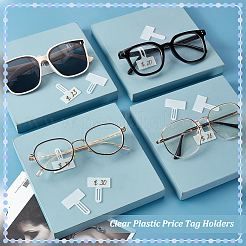 100Pcs Transparent PVC Glasses Price Tags Sleeve&nbsp;CDIS-GA0001-04