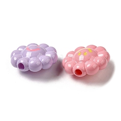 Baking Paint Opaque Acrylic European Beads&nbsp;X-MACR-D025-07