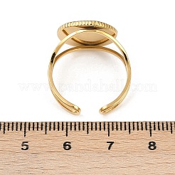 Round 304 Stainless Steel Cuff Ring Components&nbsp;STAS-A191-07G